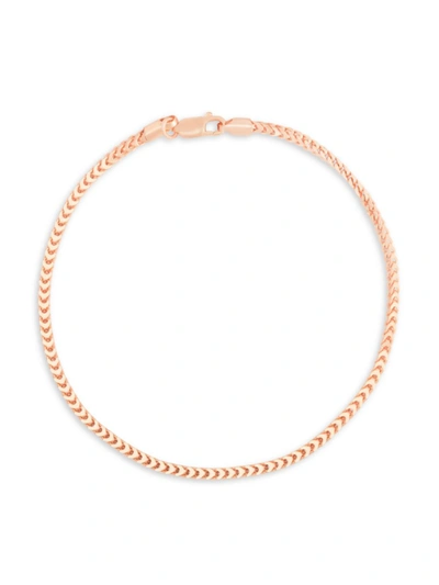 Chloe & Madison Women's 18k Rose Goldplated Sterling Silver Wheat Chain Anklet