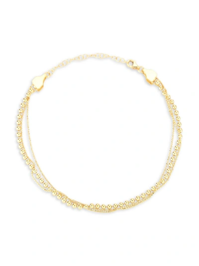 Chloe & Madison Women's 14k Yellow Goldplated 925 Sterling Silver Multi-chain Anklet