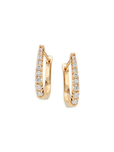 Effy Women's 14k Yellow Gold & 0.49 Tcw Diamond Huggie Hoop Earrings