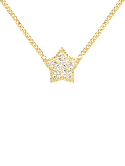 Gabi Rielle Women's Perfect Pairing 14k Yellow Gold Vermeil & Cubic Zirconia Cavier Star Pendant Necklace