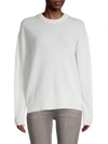 360cashmere Finn Crewneck Cashmere & Cotton Sweater In Alabaster