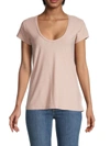 James Perse Women's V-neck Cotton & Modal Tee In Himalayan