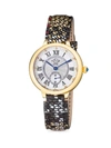 Gv2 Women's Rome 36mm Stainless Steel & Diamond Leather Strap Watch In Sapphire
