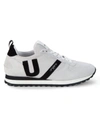 Emanuel Ungaro Men's Suede Sneakers In White Black