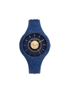 Versus Women's 39mm Goldtone Stainless Steel & Glitter Silicone Watch In Dark Blue