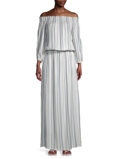 Melissa Odabash Women's Amber Striped Coverup Dress In White