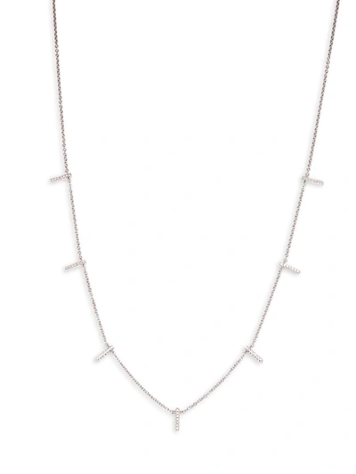 Saks Fifth Avenue Women's 14k White Gold & 0.16 Tcw Diamond Necklace