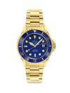 Gv2 Men's Liguria Swiss Automatic Goldtone Stainless Steel Diver Watch In Blue