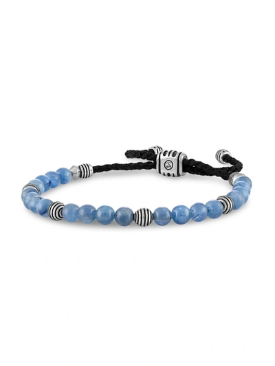 Esquire Men's Jewelry Silver Kyanite Beaded Bracelet