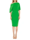 Alexia Admor Women's Olivia Draped One-shoulder Sheath Dress In Green