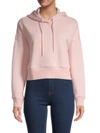 90 Degree By Reflex Women's Cropped Hoodie In Peach Whip