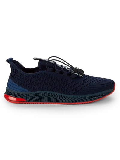 French Connection Men's Cannes Knit Low-top Sneakers In Navy