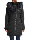 Noize Outerwear Co. Women's Faux Fur-trim Hooded Parka In Black