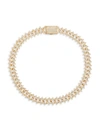 Eye Candy La Women's Luxe Gianna 18k Goldplated & Cubic Zirconia Collar Necklace In Neutral