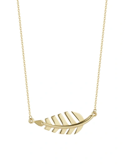 Saks Fifth Avenue Women's 14k Yellow Gold Leaf Pendant Necklace