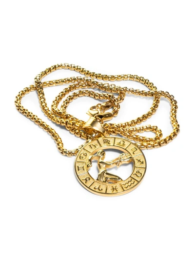 Jean Claude Men's Goldplated Stainless Steel Zodiac Pendant Necklace In Virgo