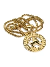 Jean Claude Men's Goldplated Stainless Steel Zodiac Pendant Necklace In Leo