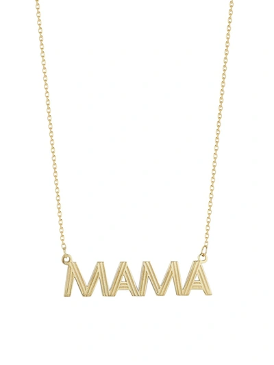 Saks Fifth Avenue Women's 14k Gold Mama Pendant Necklace