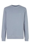 Allsaints Raven Slim Fit Crewneck Sweatshirt In Twilight Gray