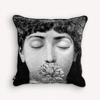 Fornasetti Cushion Tema E Variazioni N. 393 In White/black