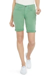 Nydj Ella Roll-cuff Denim Shorts In Jadeite