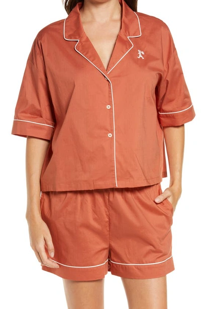 Papinelle Runaway Girl Short Pajamas In Orange
