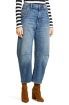 Nili Lotan Terrell Frayed High-rise Straight-leg Jeans In Classic Wash