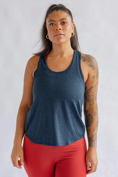 Girlfriend Collective Reset Relaxed Tank In Blue