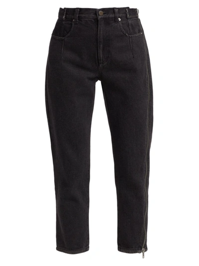 3.1 Phillip Lim / フィリップ リム Straight-leg Cropped Jeans With Side Zipper Detail In Black