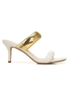 Veronica Beard Meena Leather High-heel Sandals In White Leather