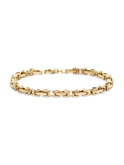 Saks Fifth Avenue 14k Gold Square Byzantine Bracelet In Yellow