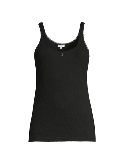 Andine Amelie Pointelle Tank Top In Black