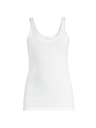 Andine Amelie Pointelle Tank Top In White