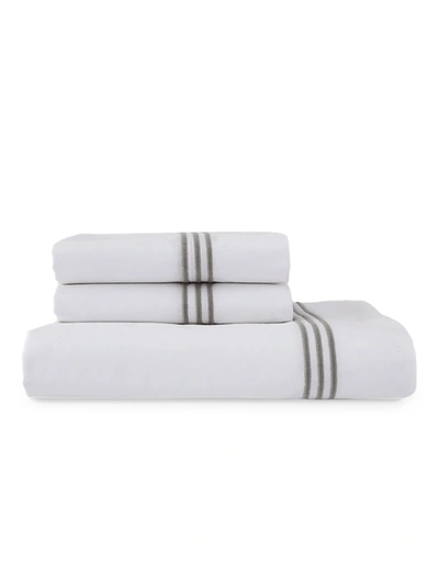 Downtown Company Madison Embroidered Pillowcases In White Ivory