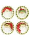 Vietri Old St. Nick 2021 4 Piece Assorted Round Salad Plates In Set Of 4