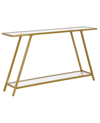 Hudson & Canal Yair Console Table, 52" X 10" In Brass