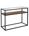 Hudson & Canal Nellie Console Table With Solid Metal Shelf In Blackened Bronze
