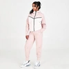Nike Women's Sportswear Tech Fleece Jogger Pants In Pink Oxford/white