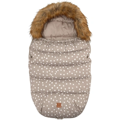 Buddy & Hope Dotted Footmuff Taupe In Brown