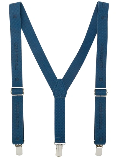 Carlo Pignatelli Kids' Clipped Suspenders In Blue
