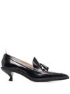 THOM BROWNE TASSEL-DETAIL POINTED LOAFERS