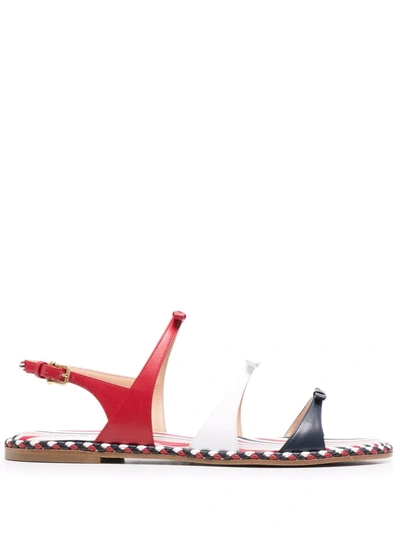 Thom Browne Three-bow Slingback Sandals In Multicolour