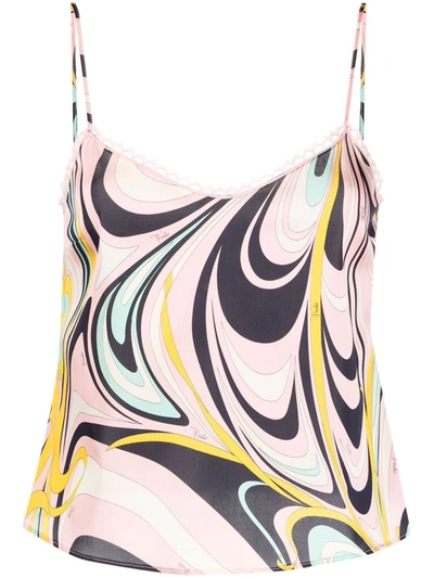 Emilio Pucci Onde-print Pyjama Top In Pink