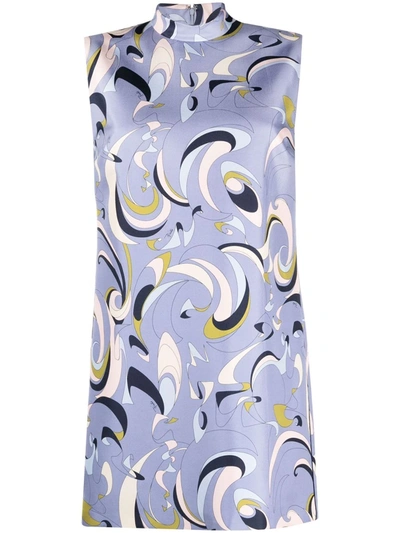 Emilio Pucci Itinerari-print Shift Dress In Neutrals