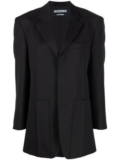 Jacquemus La Veste Dhomme Virgin Wool Blazer In Black