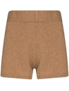 Lisa Yang Winnie High-waisted Knitted Shorts In Brown