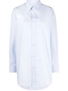 Filippa K Drew Oversized Cotton Shirt In Soft Blue