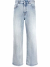 Diesel Straight-leg Low-rise Denim Jeans In Light Blue