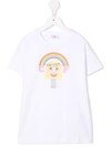 CHIARA FERRAGNI RAINBOW LOGO-PRINTED T-SHIRT