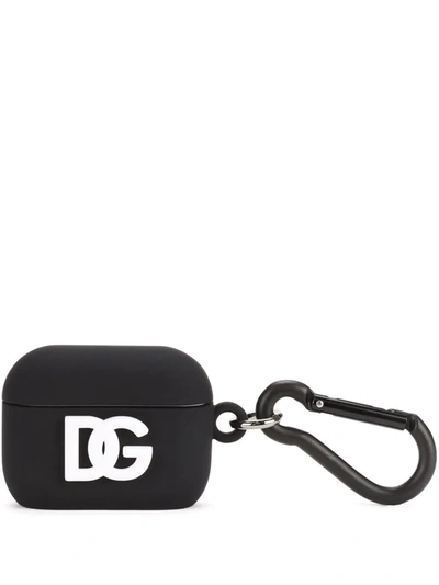 Dolce & Gabbana Custodia Airpods Pro In Silicone In Black